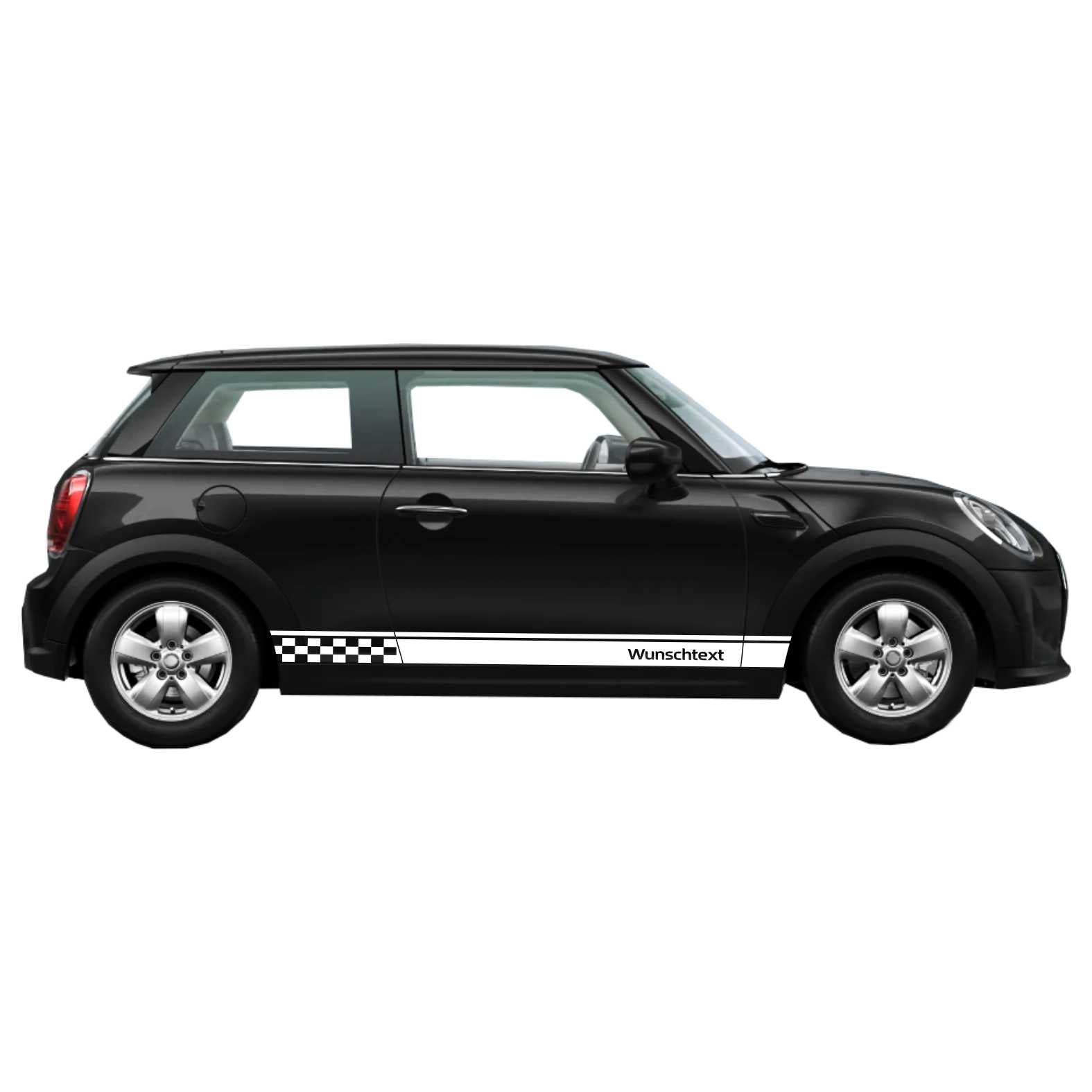 Seitenstreifen passt für Mini Cooper Wunschtext Aufkleber 185 x 11 cm