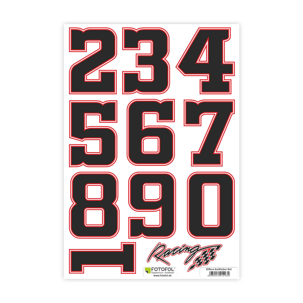 Zweifarbige Startnummern Aufkleber mit Namen für Motocross & Motorrad
