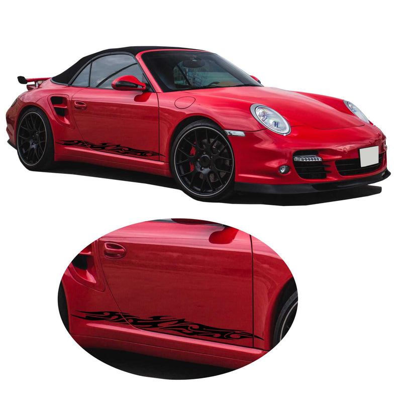 Porsche Logo Auto Seitenstreifen Aufkleber Set