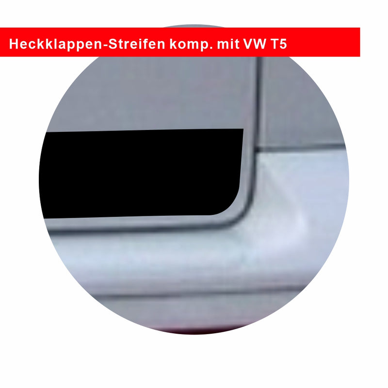 Seitenstreifen Aufkleber passend für VW T6 T5 T6.1 Edition (Schwarz/Rot) mit Wunschtext