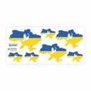 Ukraine Aufkleber Set  - Fahne Flagge Karte Blumen Friedenstaube Ukraine