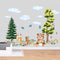 Wandtattoo Waldtiere mit Bäume- Wandsticker Kinderzimmer