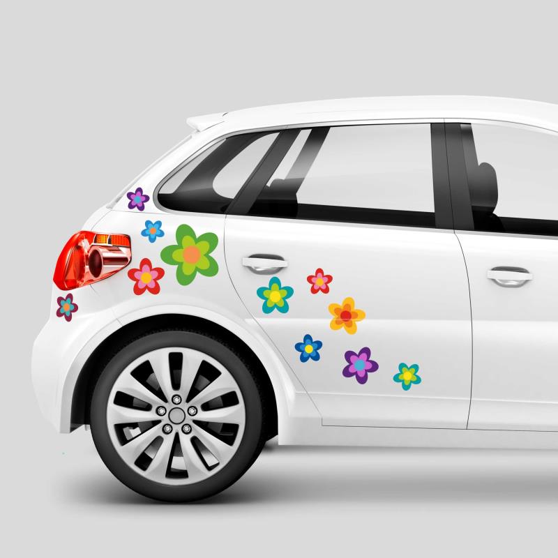 Auto Aufkleber 13 Stück Flower Power Sommer online kaufen – FOTOFOL