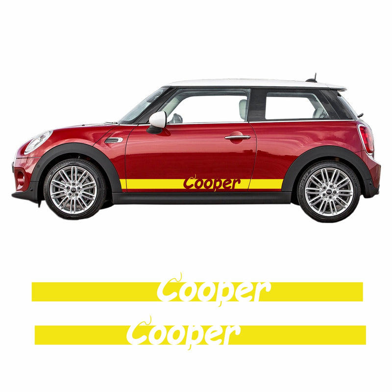 Seitenstreifen Mini Cooper "Cooper" Aufkleber  Auto Sticker 180 x 19 cm