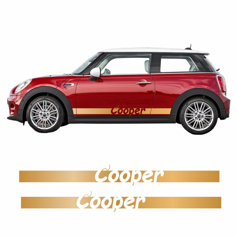 Seitenstreifen Mini Cooper "Cooper" Aufkleber  Auto Sticker 180 x 19 cm