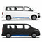 Seitenstreifen Aufkleber mit "Berge" Motiv passend für VW T6.1, T6, T5, Multivan, Bulli, Transporter - WUNSCHTEXT