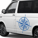 Aufkleber Kompass Windrose 110x110cm - Aufkleber für Camper, Wohnmobil, Wohnwagen Fahrzeuge Karosserie - Offroad Sticker - Abenteuer Urlaub