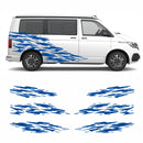 Seitenstreifen Aufkleber "Splash Style" passend für VW T6.1, T6, T5, Multivan, Bulli, Transporter