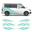 Seitenstreifen Aufkleber "Splash Style" passend für VW T6.1, T6, T5, Multivan, Bulli, Transporter