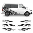 Seitenstreifen Aufkleber "Splash Style" passend für VW T6.1, T6, T5, Multivan, Bulli, Transporter