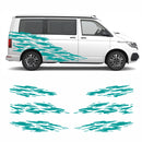 Seitenstreifen Aufkleber "Splash Style" passend für VW T6.1, T6, T5, Multivan, Bulli, Transporter